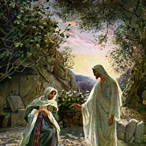 Mary Magdalene speaks to the risen Jesus - Bible