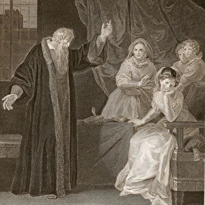 Mary Queen of Scots reproved by Knox, illustration from David Humes