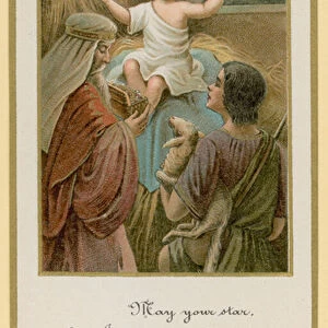 Mary your star, dear Jesus, ever guide and bring us to you, our King, our peace and our joy (chromolitho)