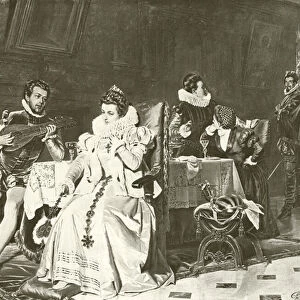 Mary Stuart and Rizzio (gravure)