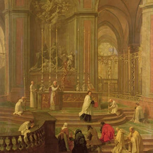 The Mass of Canon Antoine de La Porte or, The Altar of Notre Dame, 1708-10 (oil
