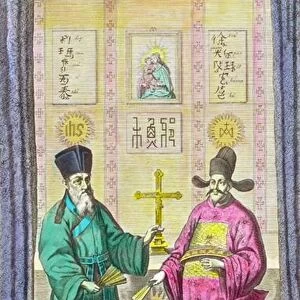 Matteo Ricci (1552-1610) and another Christian missionary to China, from China