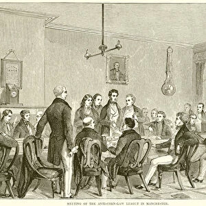 Meeting of the Anti-Corn-Law League in Manchester (engraving)