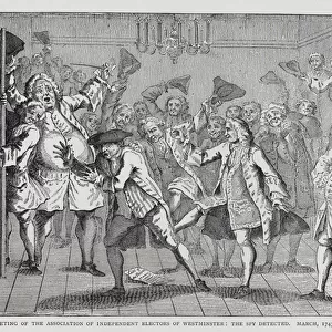 Meeting of the Association of Independent Electors of Westminster: the Spy Detected, 1747 (engraving)
