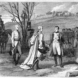 Meeting of two emperors after Battle of Austerlitz, 4 December 1805 (Napoleon Bonaparte