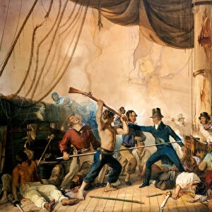 The Melee on the deck of the Chesapeake, 1813 (oil painting)