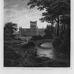 Melrose Abbey, Roxburgshire (engraving)