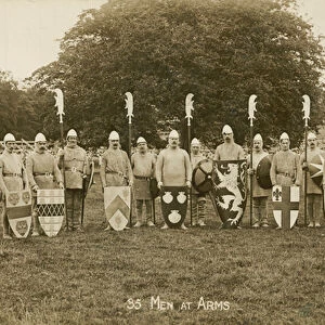 Men at arms (b / w photo)