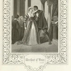 The Merchant of Venice, Act III, scene ii (engraving)