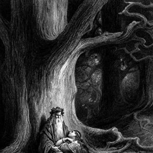 Merlin and Viviane in the Broceliande Forest (Cycle des chevaliers de la Table Ronde
