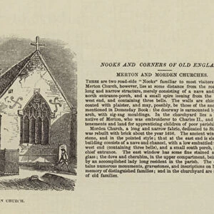 Merton and Morden Churches (engraving)