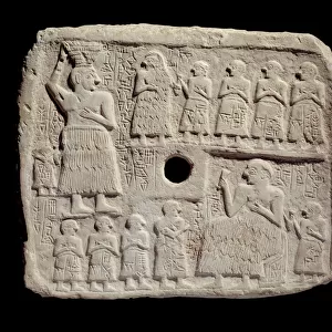 Mesopotamia: low relief in limestone of Ur-Nanshe (Our nanshe), King of Lagash
