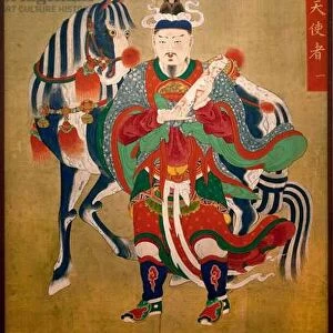 Messenger of hell. Painting on silk, fine Choson (Joseon) (1392-1910). Art coreen