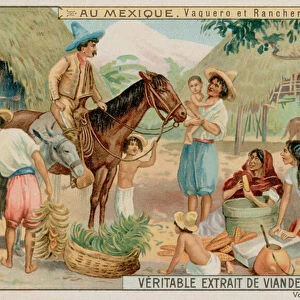 Mexican Ranchers and Cowboys (chromolitho)