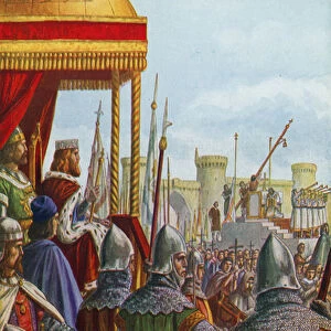 Milan surrenders to Frederick Barbarossa, 1162