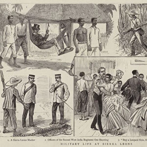 Military Life at Sierra Leone (engraving)