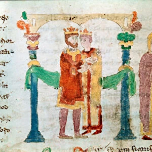 A miniature marriage from the manuscript "De Universo"or "