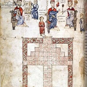 Miniature page of"Ecloga Legum", legal manuscript dating from 1175