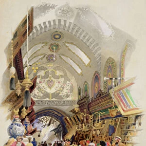 The Missr Tcharsky, or Egyptian Market, in Constantinople (litho)