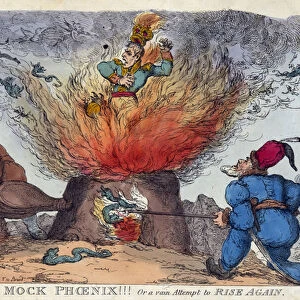 THE MOCK PHOENIX! Or a vain attempt to RISE AGAIN, 1813 (engraving)