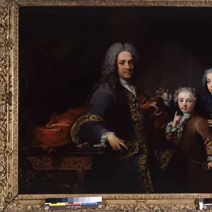 Monsieur de Saint Cannat and his children (oil on canvas)