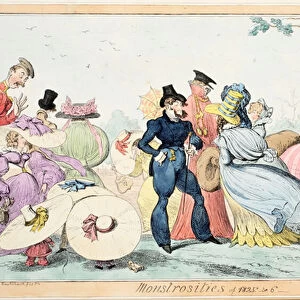 Monstrosities of 1825 & 6, pub. 1835 (hand coloured engraving)