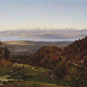 Mont-Blanc seen from Saint-Cergues, 1869 (oil on canvas)