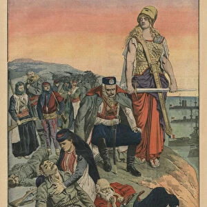 Montenegro and Europe, back cover illustration from Le Petit Journal, supplement illustre