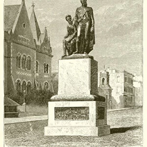 Monument to Burke and Wills in Melbourne (engraving)