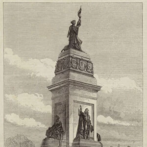 Monument of King William I of Holland, at the Hague (engraving)