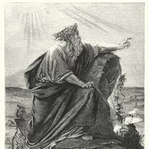 Moses viewing the Promised Land from Pisgah (engraving)