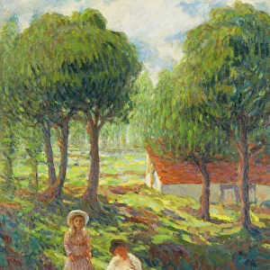 Mother and Child in a Landscape; Mere et Enfant dans un Paysage, 1900 (oil on canvas)