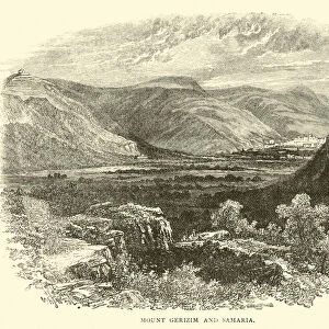 Mount Gerizim and Samaria (engraving)