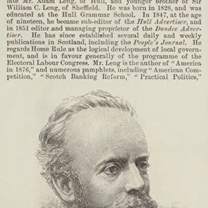 Mr John Leng, the New MP for Dundee (engraving)