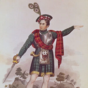 Mr. Macready in the role of Rob Roy Macgregor from a dramatisation of the novel Rob
