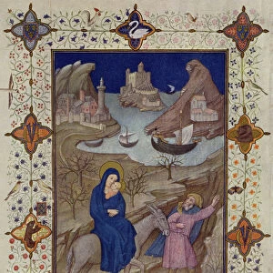 MS 11060-11061 Hours of Notre Dame: Vespers, The Flight into Egypt