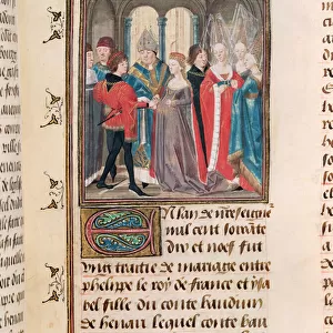 Ms. 149 t. 3 fol. 88 The Marriage of Philippe Auguste (1165-1223