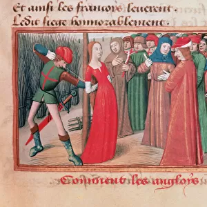 Ms Fr 5054 f. 71 Joan of Arc at the stake, from Les Vigiles de Charles VII
