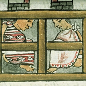 Ms Palat. 218-220 Book IX Aztec prisoners, from the Florentine Codex by