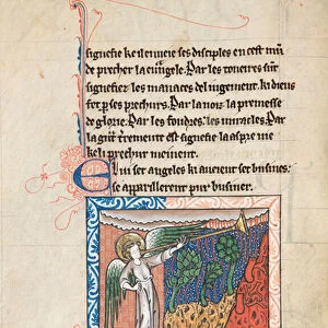 Ms65 f27v, Commentary on the Apocalypse of St John, late 13th century