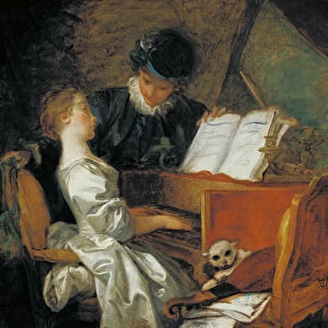 The Music Lesson (oil on canvas)