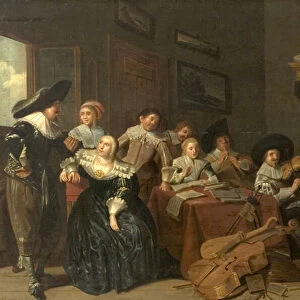 The Music Party (oil on wood)