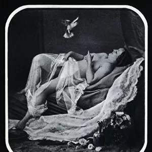 Naked woman lengthed around 1850 Anonymous photography