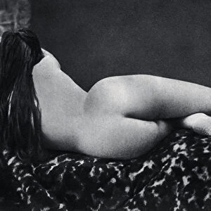 Naked woman lying back around 1860 Anonymous photography