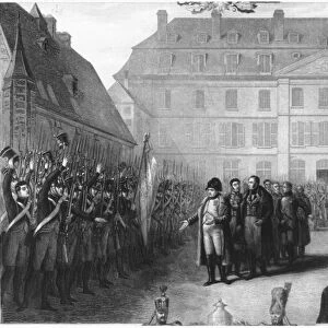 Napoleon (1769-1821) visiting the Ecole Polytechnique on 25th April 1815 (engraving