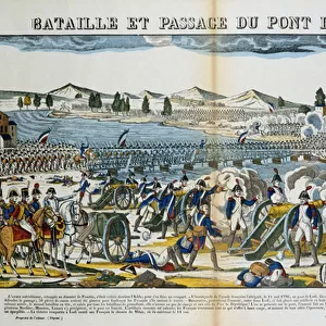 Napoleon during the battle and passage of the bridge of Lodi in 1796