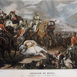 Napoleon at the Battle of Rivoli on January 14, 1797 - in "