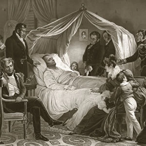 Napoleon on his Deathbed, 5th May 1821 (engraving)