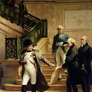 Napoleon I (1769-1821) in the Palais Royal Received by the President of the Tribunal