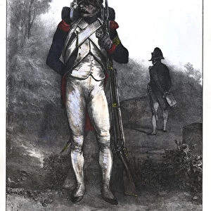 Napoleonic Wars, French Army, Foot Chasseur of the Imperial Guard in full dress, 1845